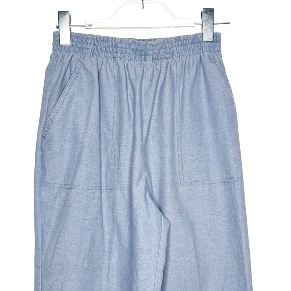 ALFRED DUNNER Classic Pull-On Trouser Pants Elastic Waist Chambray Blue Size 8 - Picture 3 of 7